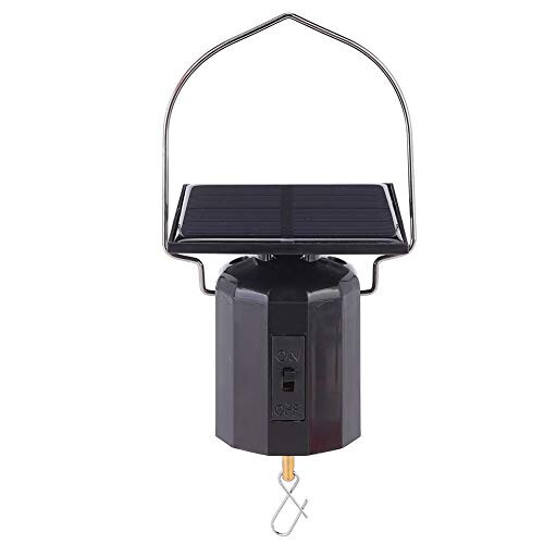 Wind Spinner Motor, Solar Powered Hanging Rotate Motor Ornament with Hook Quiet Smooth Rotating for Patio Outdoor Garden Lawn Entryway Creates a