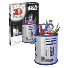 11554 Star Wars R2-D2 3D Jigsaw Puzzle for Kids and Adults Age 6 Years Up-54 Pieces-Pencil Holder-No Glue Required