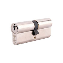 KM3040-NP Euro Double 1 Star Kitemarked Cylinder, 3 Keys Supplied, High Security, Boxed, Suitable for All Door Types, Nickel Finish, 30:10:40 (80 mm)