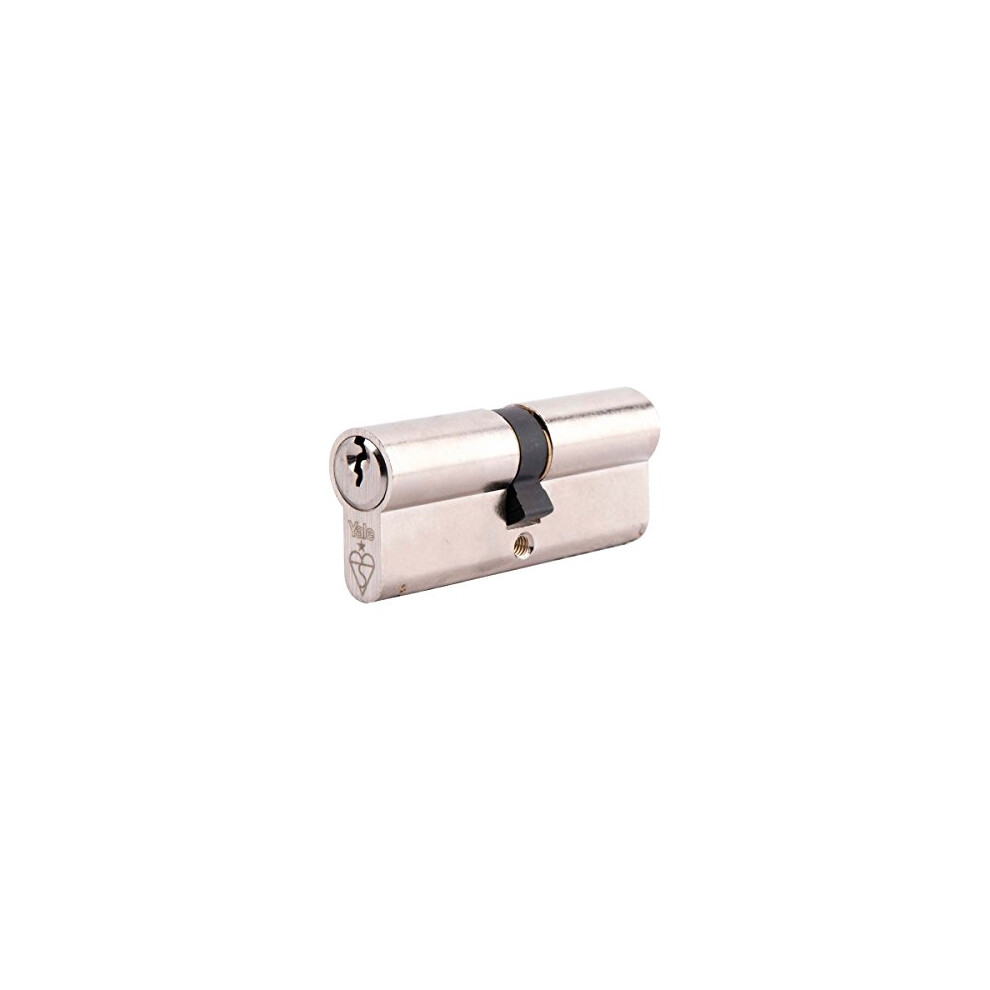 KM3040-NP Euro Double 1 Star Kitemarked Cylinder, 3 Keys Supplied, High Security, Boxed, Suitable for All Door Types, Nickel Finish, 30:10:40 (80 mm)