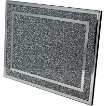 Crushed Diamond Silver Crystal Chopping Board - Heat Resistant Toughened Glass Worktop Saver for Elegant Kitchen Decor - Size: 30x40cm