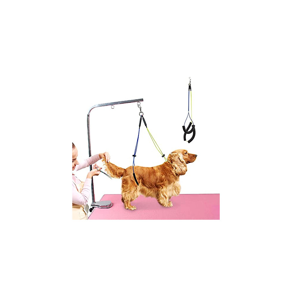 Pet Grooming Table Rope Adjustable Pet Grooming Leash Neck and Haunch Holder Dog Grooming Loop Set for Small/Medium dogs(Double Steel Wire Rope Only)