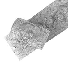 D-Simplemuji PVC Self Adhesive Silver 3D Flowers Waterproof Wall Border Decor Removable Kitchen Bathroom Tiles Stciker 10cm by 5meters