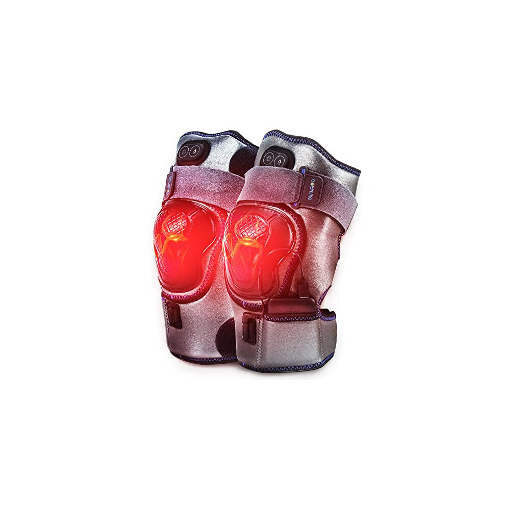 Goldmille Knee Massager With Heat For Joint Pain Relief, Vibration Knee Brace Wrap Rechargeable Warm Therapy For Arthritis, Cramps, Meniscus Pain,