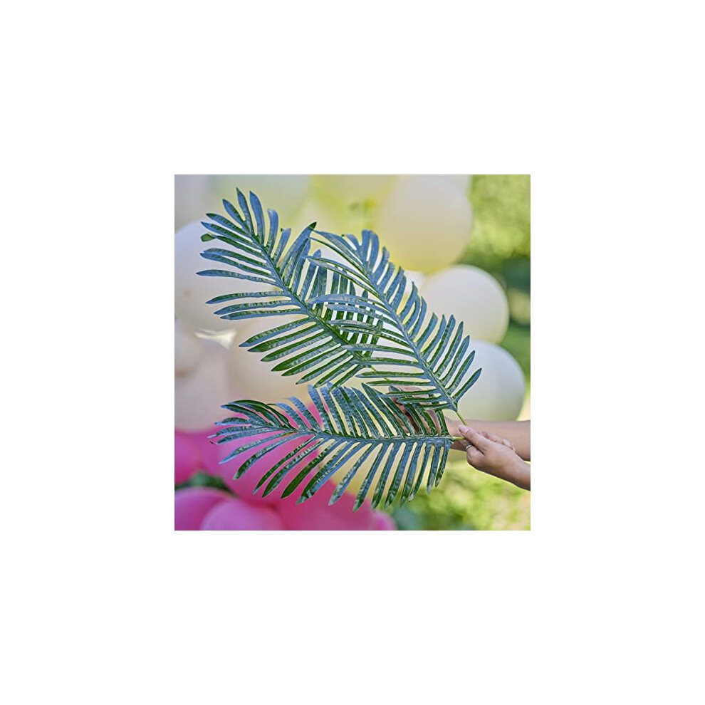 Hawaiian Tiki Palm Leaf Stem Foliage Decoration Kit Pack of 3, Multi-Coloured