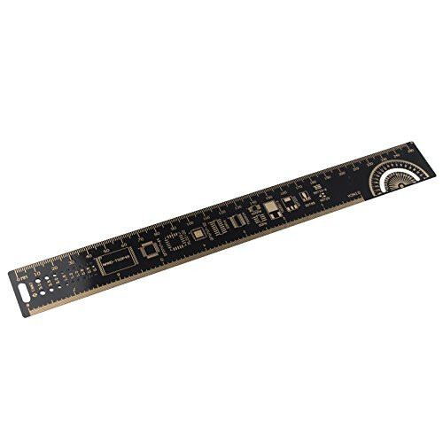25cm 10" Multifunctional PCB Ruler Measuring Tool Relevant Information for PCB Design Electronic Component Reference Units Compatible with Electronic