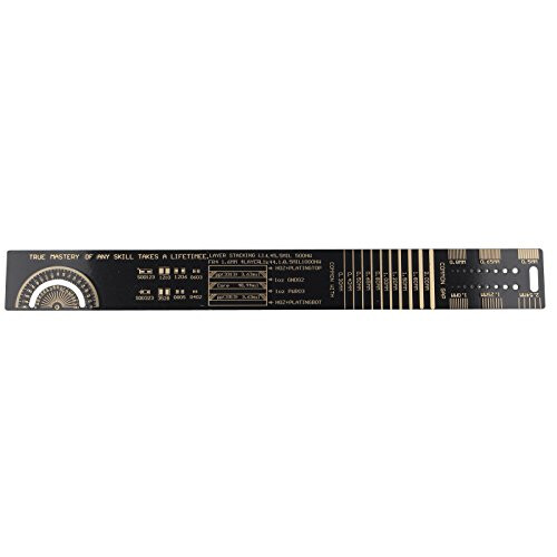 25cm 10" Multifunctional PCB Ruler Measuring Tool Relevant Information for PCB Design Electronic Component Reference Units Compatible with Electronic 2