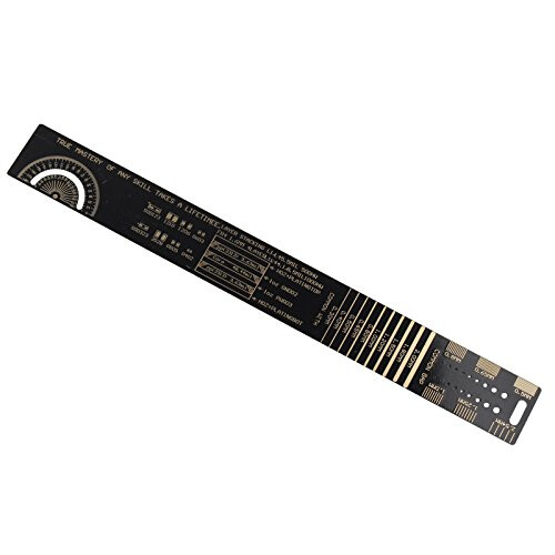 25cm 10" Multifunctional PCB Ruler Measuring Tool Relevant Information for PCB Design Electronic Component Reference Units Compatible with Electronic 1
