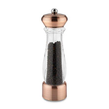 Salt or Pepper Mill Bronze & Acrylic, Durable Ceramic Grinding Mechanism Scandinavian BPA Free 6 cm x 6 cm x 21 cm
