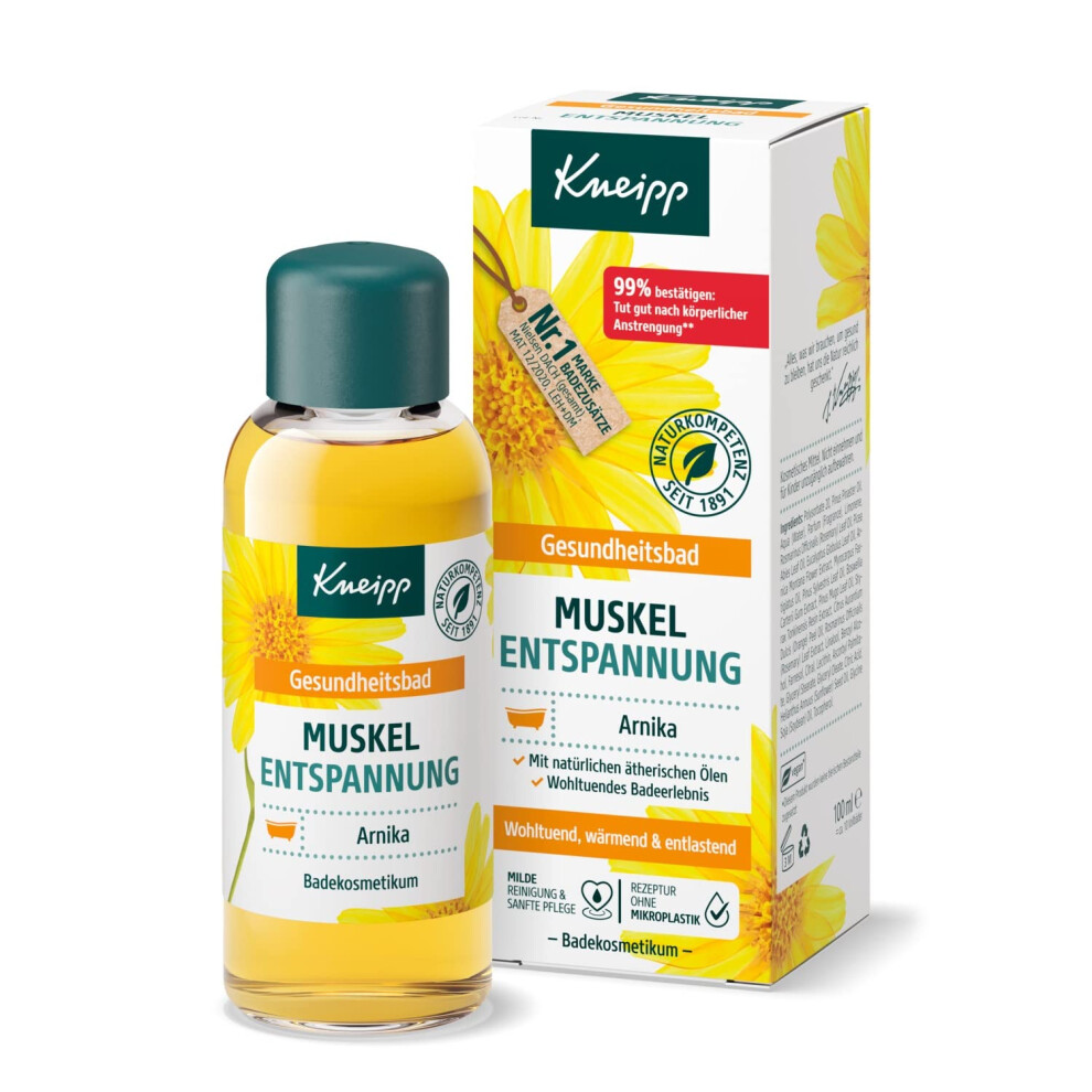 Kneipp Health Bath Muscle Relaxation - Bath Oil With Valuable Extract Of Arnica And Essential Oils From Cabreuva, Rosemary And Pine Species - Invigorates And