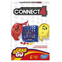 Gaming Connect 4 Grab and Go, Portable 2 Player Player, Great Travel Game for Children from 6 Years