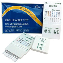 7-in-1 Drug Test Dip Cards Urine Tests Test for Cocaine Opiates Methadone Amphetamines Cannabis Ecstasy Benzodiazepines 5 Pack