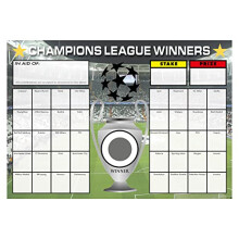 - Football (Champions League) Fundraising Scratch Cards - 40 Square - A5 (148x210mm) - 10 Pack - TB0069 - Blind Card