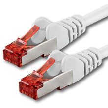 20m - Cat6 Lan Ethernet Cable Patch Network Cat 6 1000 Mbit/s RJ45 Plug Internet for TV Computer switch Gaming etc. - white - 1 piece