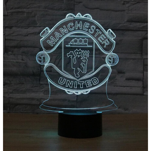 (Manchester United, remote controller) Creative 3d Arrow Piercing Heart Shape Night Light 16 Color Changing Usb Powered Led Decorative Light