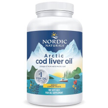 Nordic Naturals, Arctic Cod Liver Oil, 750mg Omega-3 from Cod Liver Oil, with EPA and DHA, Lemon Flavour, 180 Softgels, Lab-Tested, Soy Free, Gluten