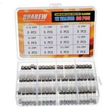 12 Values 60 Pcs 6x30 mm Slow Blow Glass Fuse 0.24x1.18 Inch 250 V Volt T 0.5 1 2 3 4 5 6 7 8 10 15 20 A amp Assortment Kit