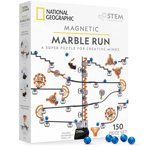 National Geographic NATIONAL GEOGRAPHIC Μαγετικός Σιδηρόδρομος Μαρμάρων - 150 Τεμαχίων STEM για Παιδιά & Ενήλικες