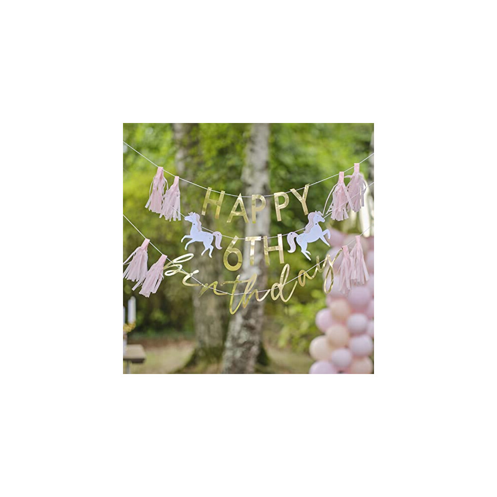 Eco-Friendly Customisable Princess Happy Birthday Party Bunting Decoration