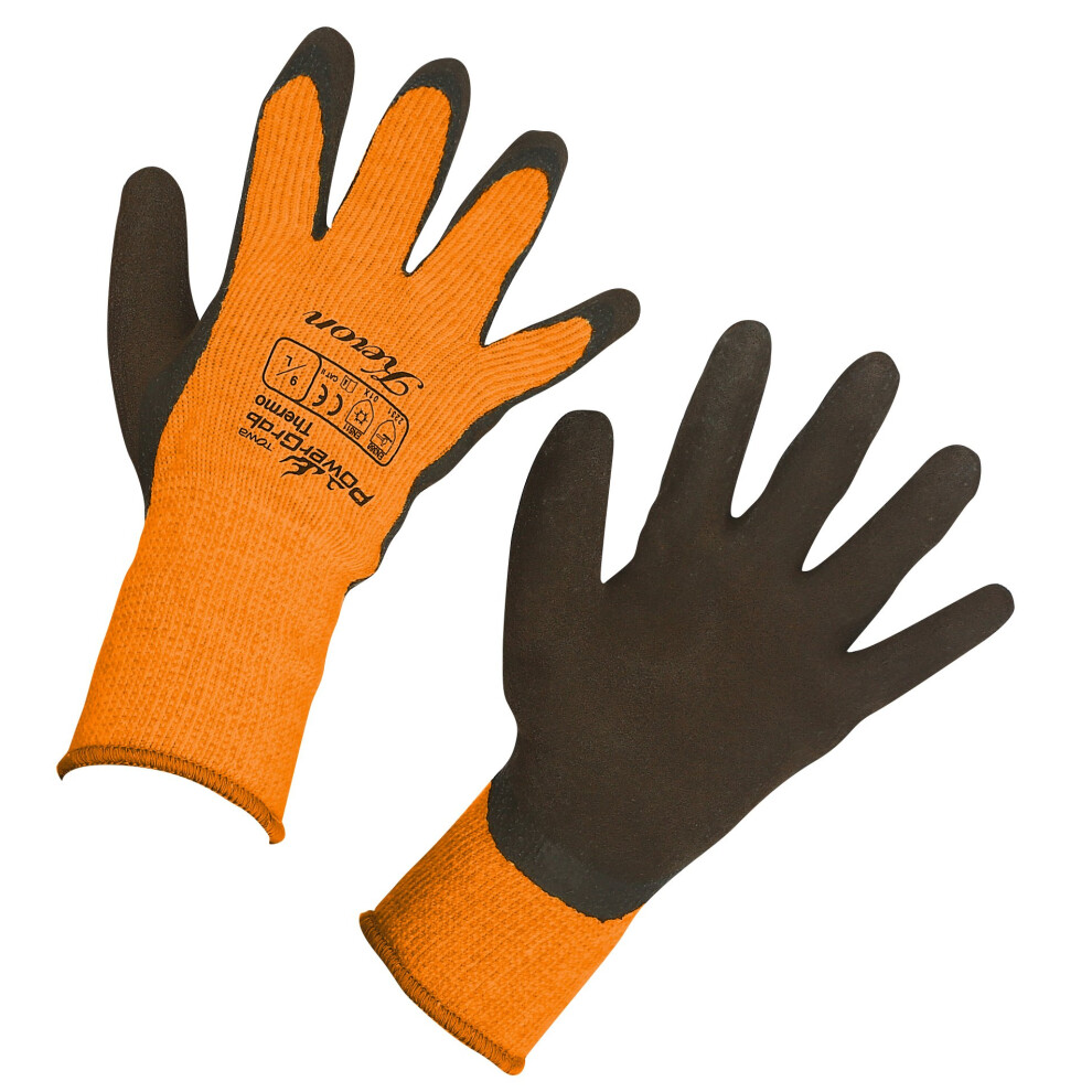 Winter glove PowerGrab Thermo, orange, size 9 (6)