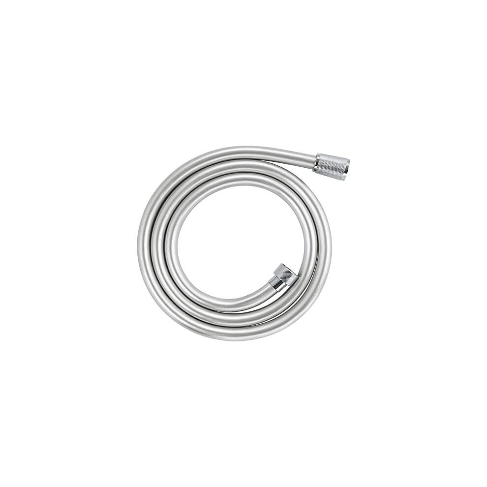 VitalioFlex Silver TwistStop - Smooth Shower Hose 1.5 m (Tensile Strength 50 kg, Pressure Resistance Up to 5 Bar, Heat Resistance 70C, Universal