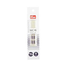 Double-Pointed Knitting pins Ergonomics 15 cm 3.00 mm x 1, White, One Size PRYM_194152-1