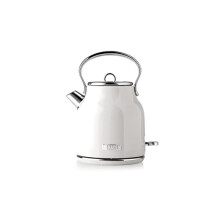 Heritage White Electric Kettle - Energy Efficient - Rapid Boil and Boil Dry Protection - Stainless Steel Houseing - Retro Kettle - 3000W - 1.7 Litre