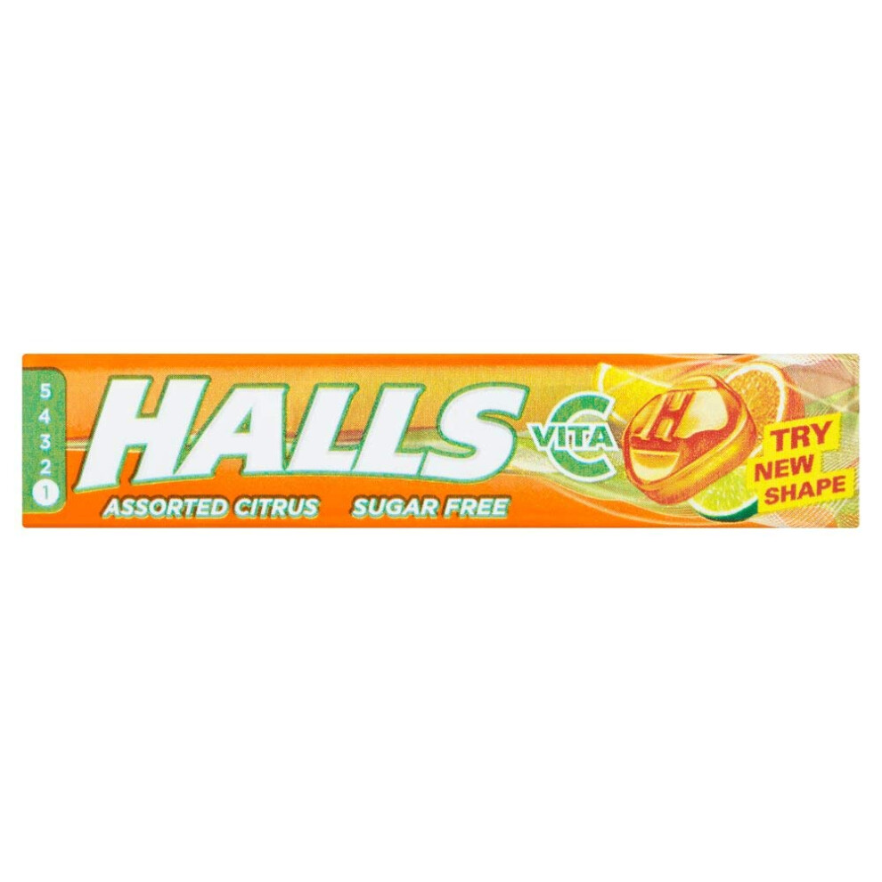 Halls Assorted Citrus Sugar Free Sweets With Vita C 32G (Pack Of 20)