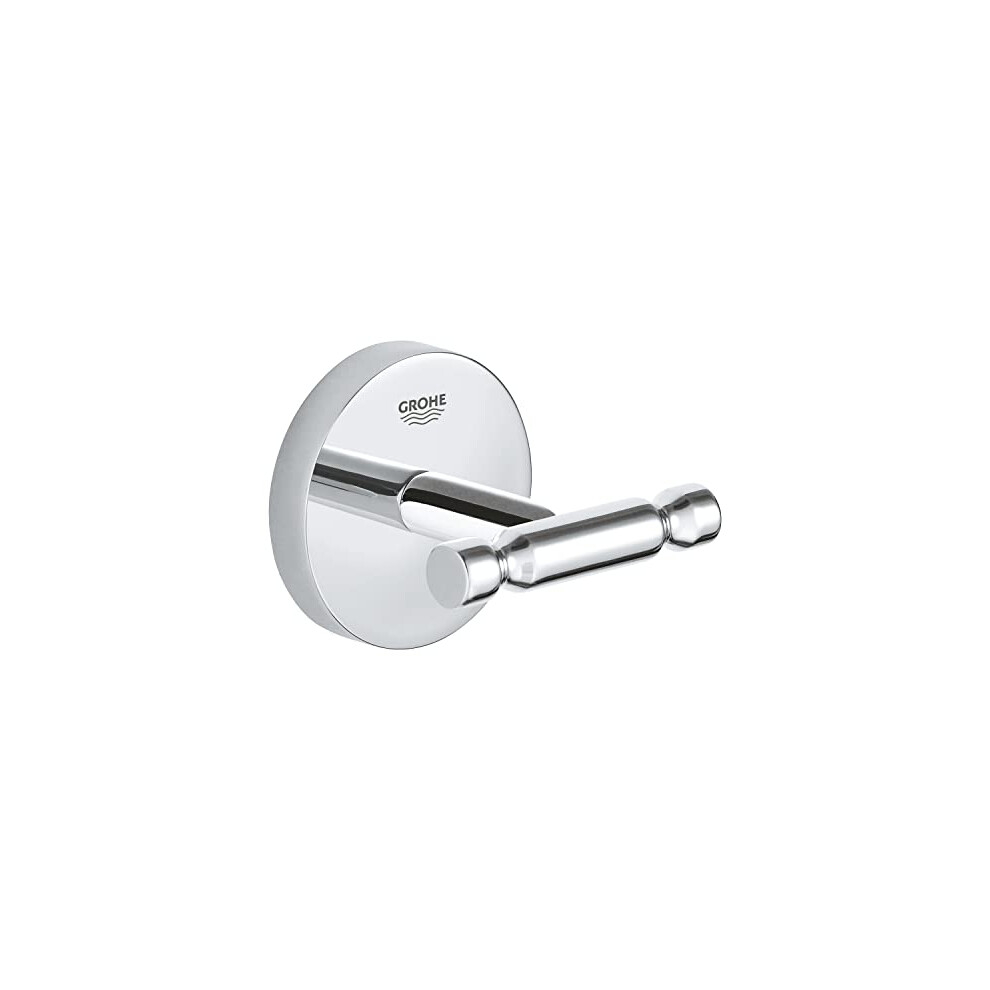 Start Cosmopolitan QuickFix Robe Hook (Metal, Concealed Fastening, Including Screws and Dowels, Extra Easy to Fit QuickGlue), Size 55 mm, Chrome,