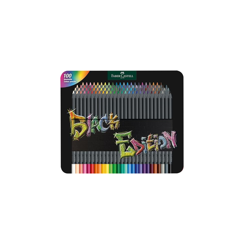 Faber-Castell Edition Colour Pencils, Tin Of 100 Black