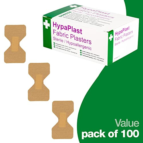 HypaPlast Fabric Plasters, Fingertips (Pack of 100) 2