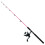 Fladen Fishing - 1.3m 1 piece Spinosaurus JR40 Boat Rod Reel 15lb Line Combo (Green or Pink) - Starter Introduction Sea Set (Pink) [12K-130P] 1