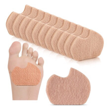 20 Pieces Foot Pads Foot Insert Pads Metatarsal Felt Foot Pad Adhesive Foot Cushion Pads for Men Women Shoes Heel Insoles Forefoot Support Sesamoid