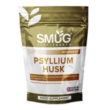 Psyllium Husk Fibre Capsules - 60 High Strength 500mg Fiber Pills - Pure and Natural to Improve Digestion and Healthy Bowel Function - Made in Britain