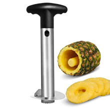 Pineapple Cutter, Pineapple Corer with Food Grade Stainless Steel Blade and ABS Grip, Pineapple Peeler, Black, 24CM