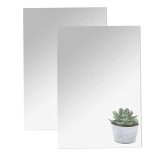 Large Self Adhesive Mirrors Sheets 2mm Thickened Acrylic Mirror Tiles Adhesive 40 x 30cm Non Glass Mirror High Clear Mirrors for Bathroom, Bedroom,