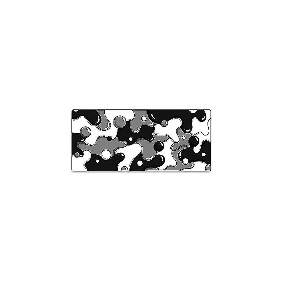 Kraken Keyboards Xxl Extended Gaming Mouse Pad Thick Desk Mat (Stealth) Black/White/Grey