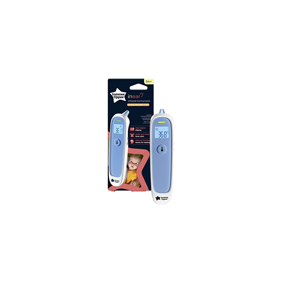 Tommee Tippee Inear Digital Thermometer, Essentials For Newborn Baby, 1 Second Instant Readings In C Or F, 3M+