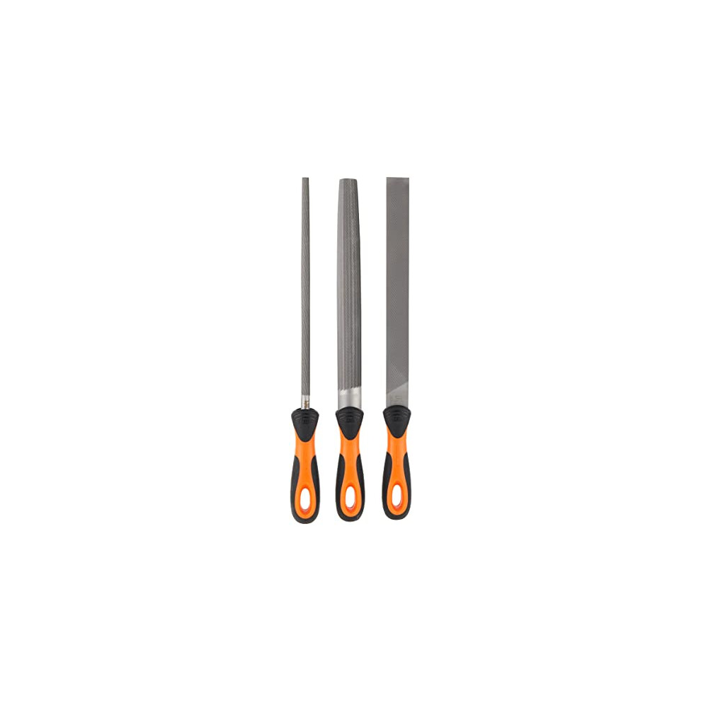 Bahco 1-473-10-2-2 Type Of Cut-2 "Ergo" File Set, Multi-Colour, 250 Mm, Set Of 3 Piece