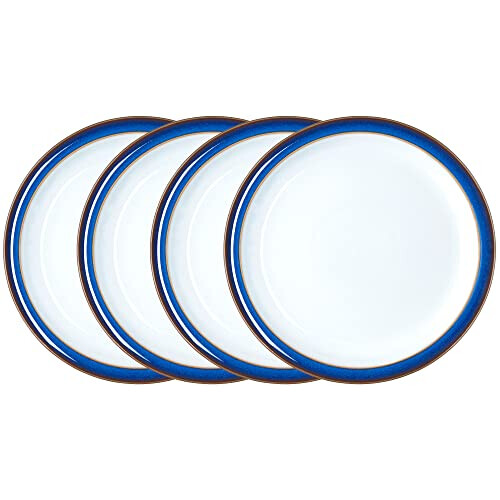Denby Blue Medium Plate Set of 4, 001048604