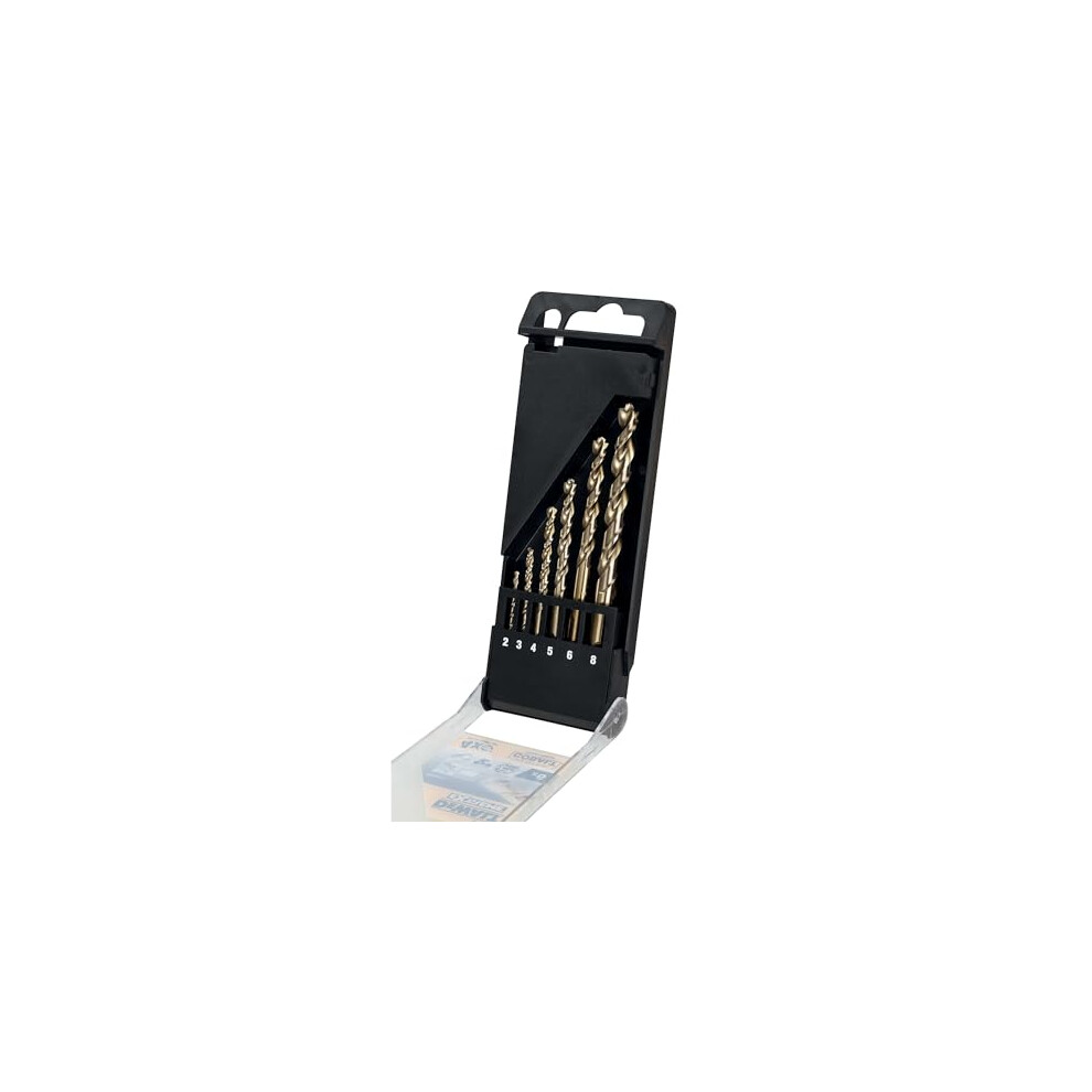 DT4956-QZ DT4956-QZ-Juego 6 brocas Cobalto HSS-CO para Metal en Cassette de plástico