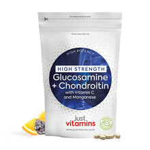Glucosamine and Chondroitin High Strength (500mg/400mg) Complex x90 Tablets with Vitamin C + Manganese Max Strength Joint Care Combination Supplement