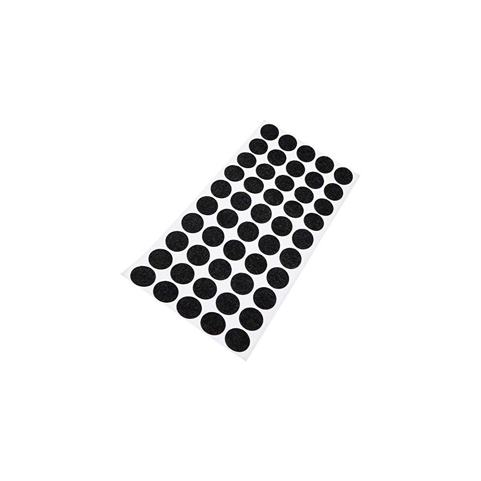 Adsamm / 50 X Self-Stick Felt Pads / Ã 0.79'' (Ã 20 Mm) / Black / Round / Self-Adhesive Furniture Glides With Felt Thickness Of 0.059'' / 1.5 Mm 9010178019422