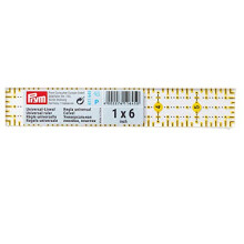 Universal Ruler, Transparent, Yellow, 1 x 6 inch
