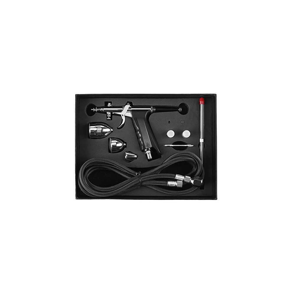 Airbrush Kit Multi-Purpose Gravity Airbrushing System Set 0.3Mm 0.5Mm 0.8Mm Nossles Cups Set Kit 717444411636