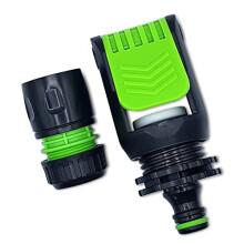Adjustable Tap Connector Adapter with Click Lock System - Fits Most Mixer Taps - Includes 1/2 Inch or 5/8 Inch Hose Connector - MYPURECORE