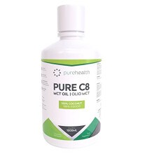 Premium Pure MCT Oil | 100% Coconut | 99.8% Purity | Paleo | Keto | Vegan | Gluten Free (1L C8)