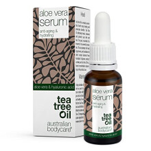 Aloe Vera sérum s vitamínem C + kyselina hyaluronová + vitamín E + vitamín F | 100% veganské sérum na obličej vyživuje nečistoty