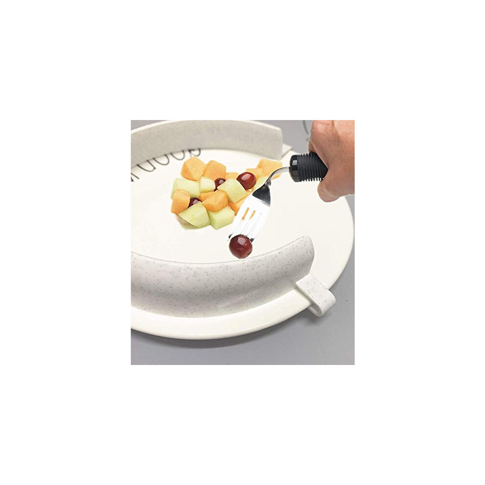 Mediss Food Guard For Plates, Clip-On Spill Prevention Eating Aid Assistant For Scooping Food, Dining Assistive Plate Guard For Parkinson Disabled, Elderly,