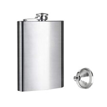 10oz Stainless Steel Hip Flask with Funnel Portable Liquor Hip Flask for Whiskey